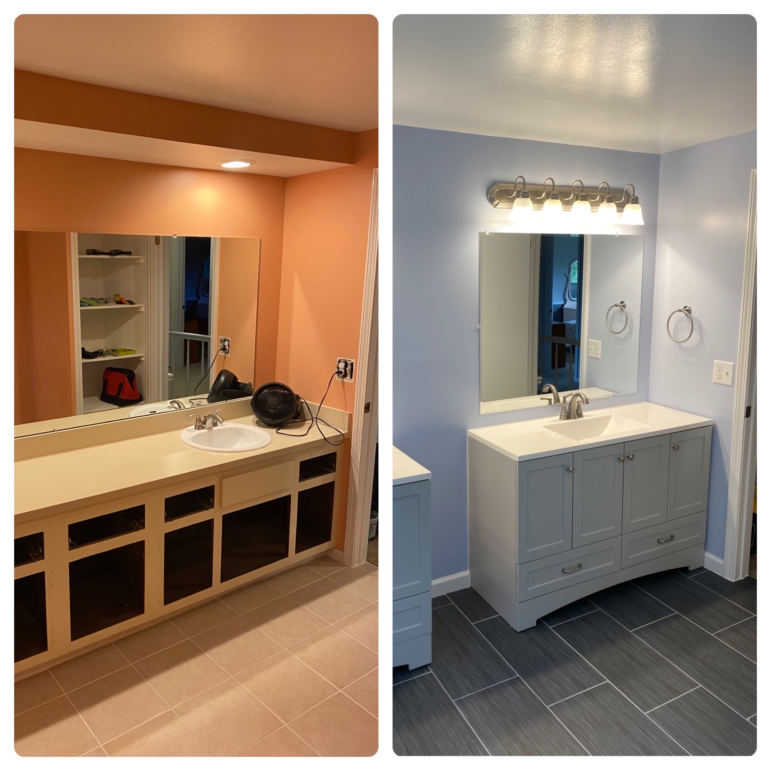 Bathroom Remodel Before and After